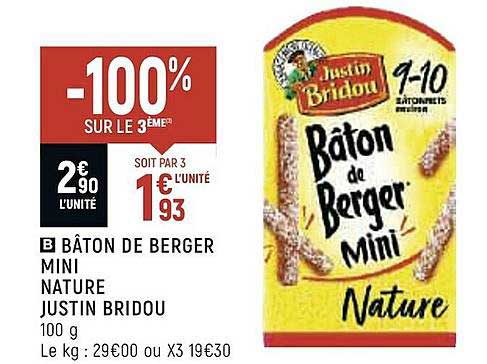 bâton de berger mini nature justin bridou