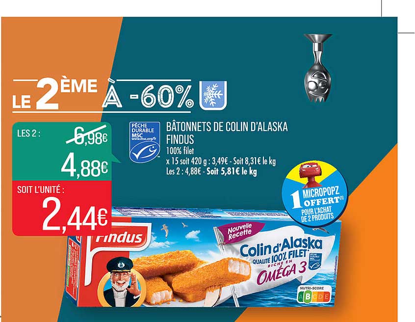 Bâtonnets De Colin D'alaska Findus