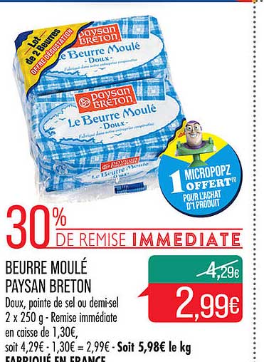 beurre moulé paysan breton