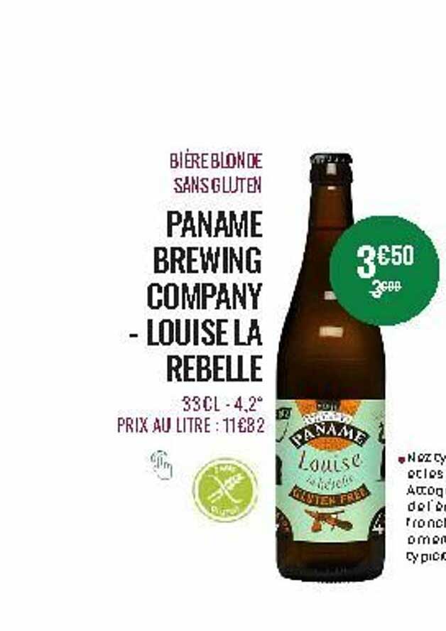 bière blonde sans gluten paname brewing company - louise la rebelle