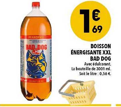boisson énergisante xxl bad dog
