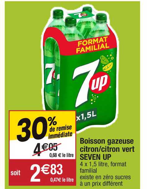 boisson gazeuse citron-citron vert seven up