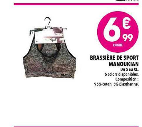 brassière de sport manoukian