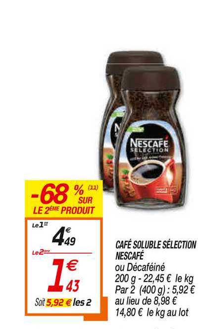 café solubles sélection nescafé