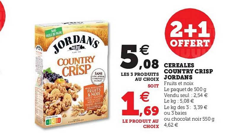 Céréales Country Crisp Jordans