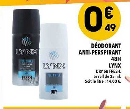 déodorant anti-perspirant 48h linx