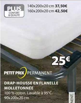 drap-housse en flanelle molletonnée