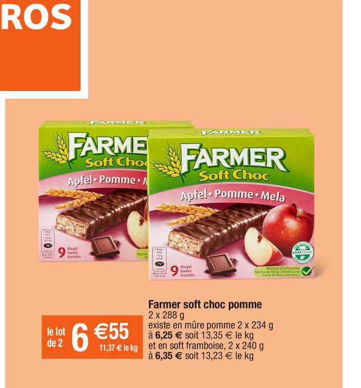 farmer soft choc pomme