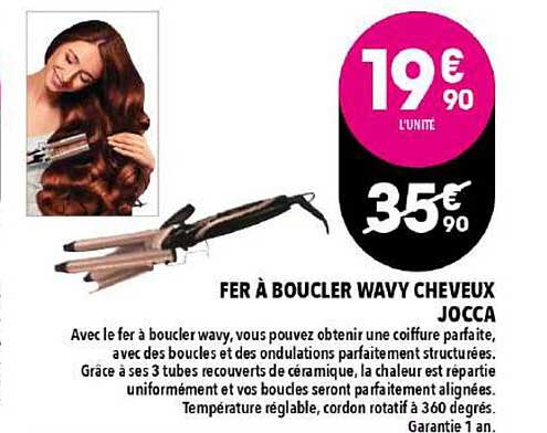fer à boucler wavy cheveux jocca