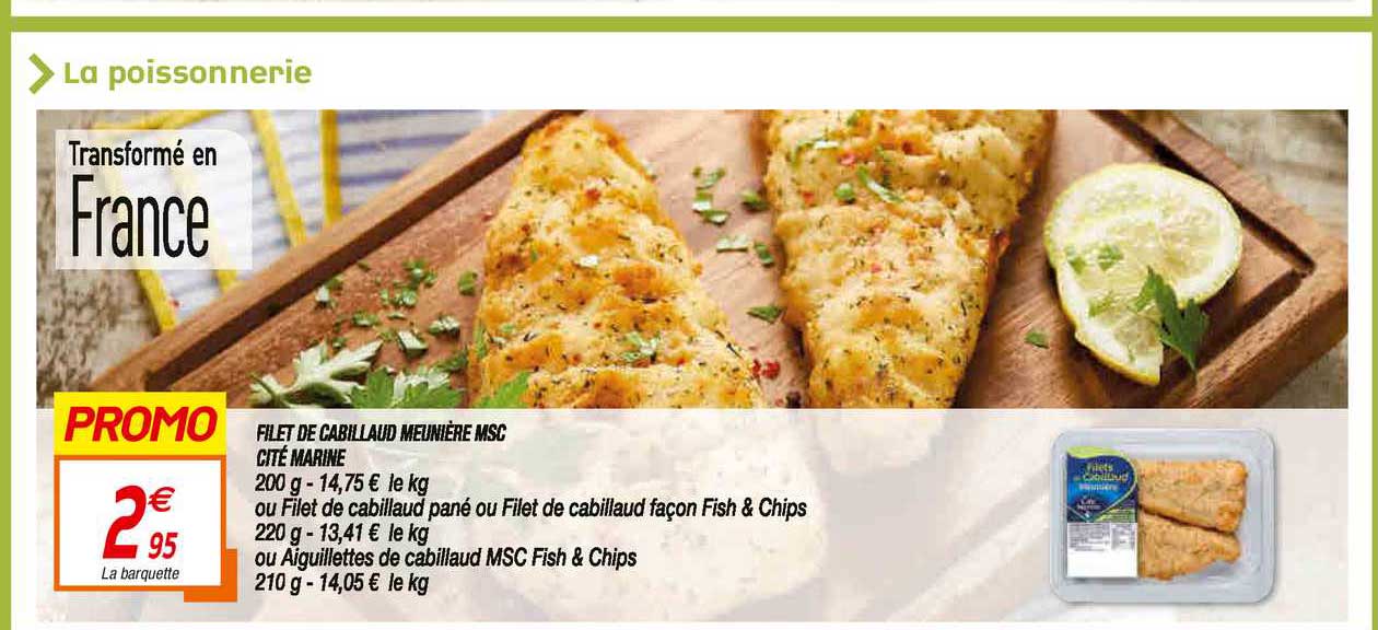 filet de cabillaud meunière msc cité marine