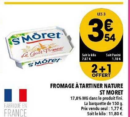 fromage à tartiner nature st môret