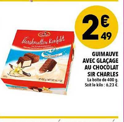 guimauve avec glaçage au chocolat sir charles