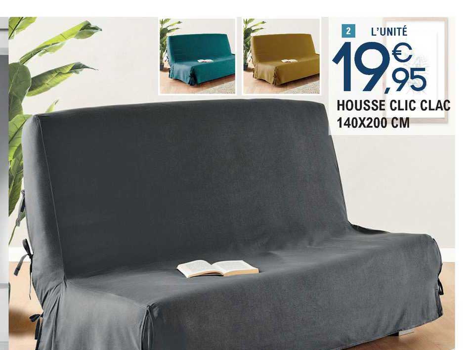 housse clic clac 140 x 200 cm