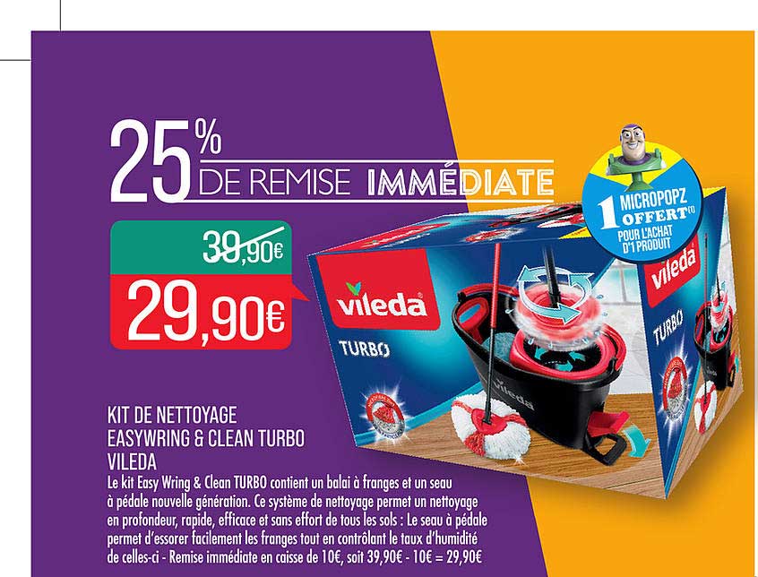 Kit De Nettoyage Easywring & Clean Turbo Vileda