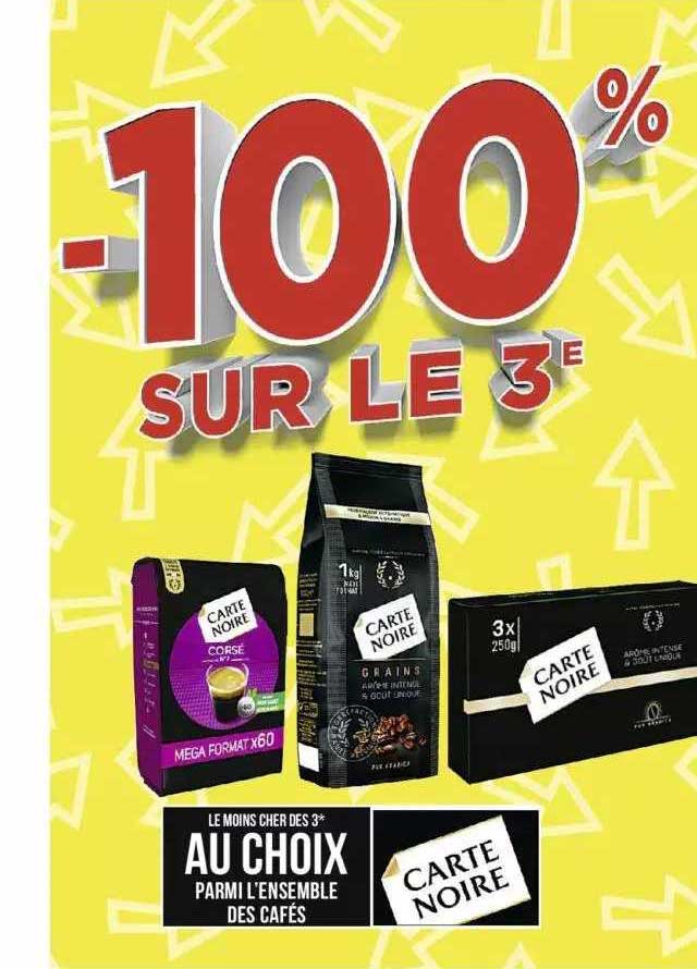 l'ensemble des cafés carte noire