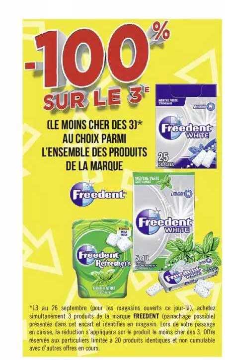 l'ensemble des produits da la marque freedent