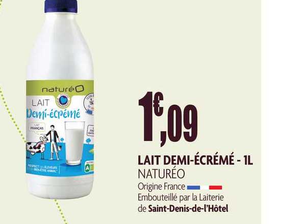 Lait Demi-écrémé - 1 L