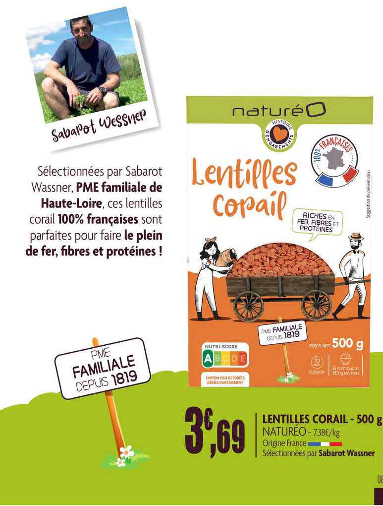 Lentilles Corail - 500 G