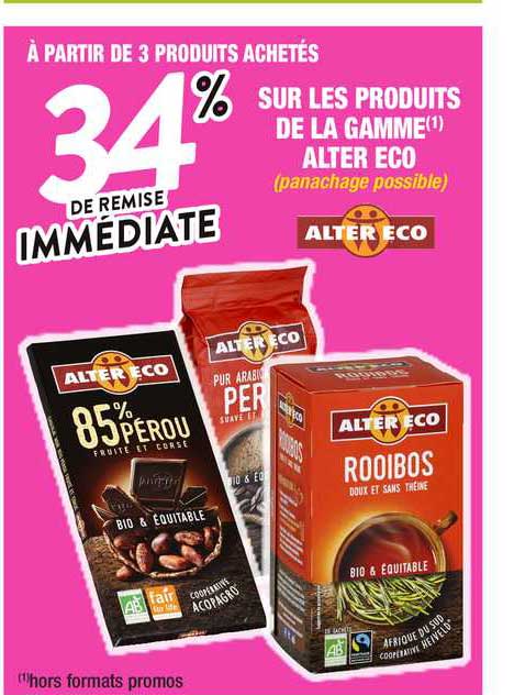les produits de la gamme alter éco