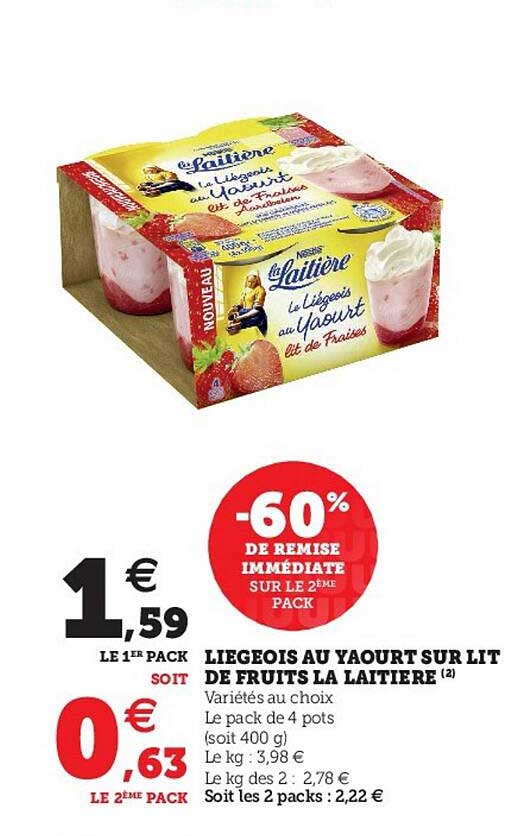 Liégeois Au Yaourt Sur Lit De Fruits La Laitière