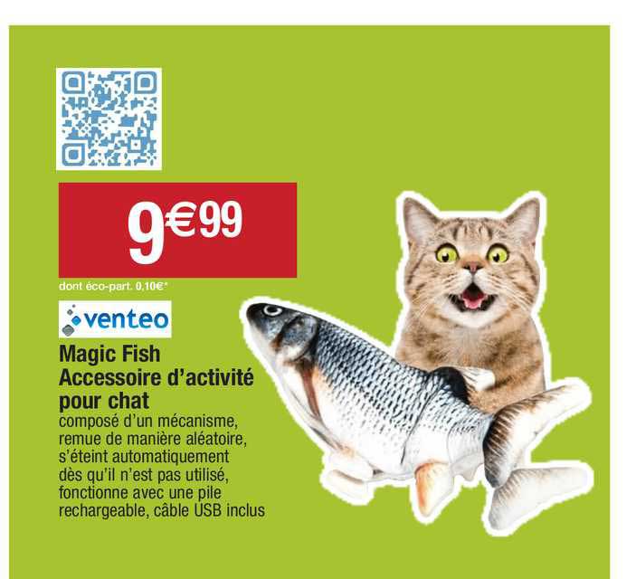 magic fish accessoire d'activité pour chat venteo