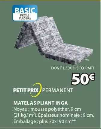 matelas pliant inga