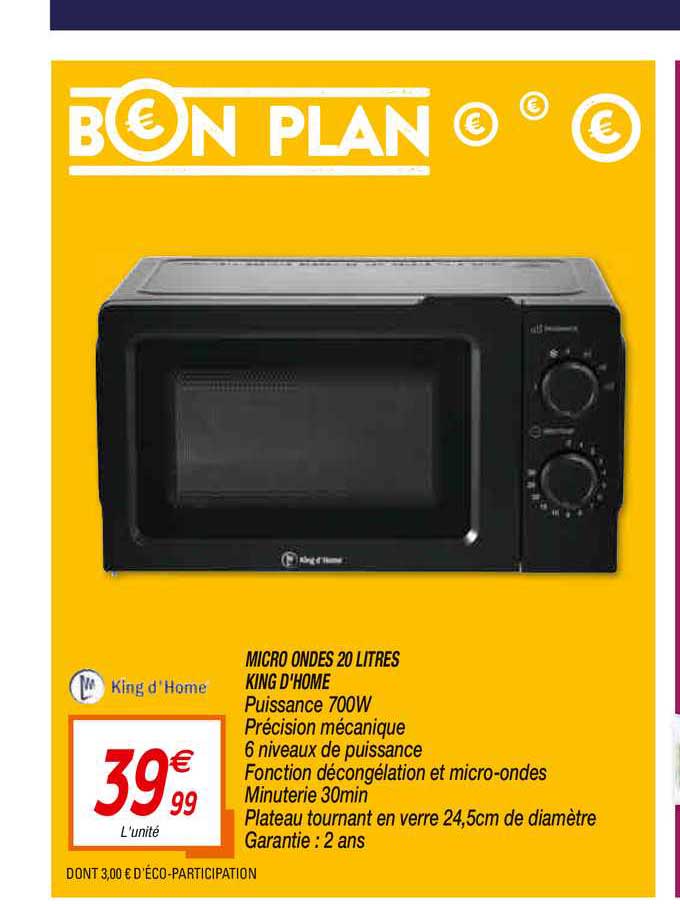 micro ondes 20 litres king d'home