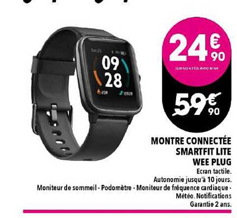 montre connectée smartfit lite wee plug