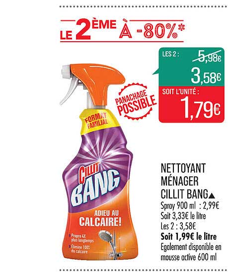 nettoyant ménager cillit bang