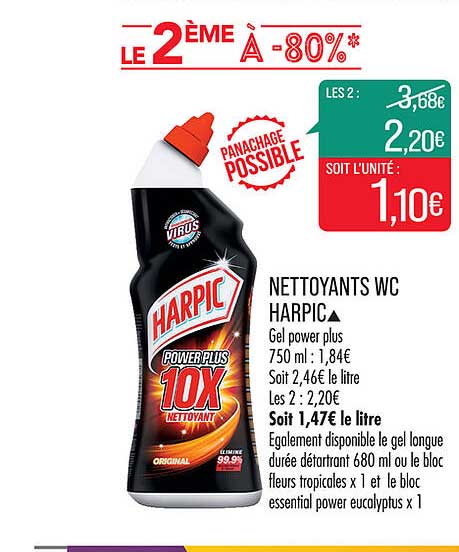 nettoyants wc harpic