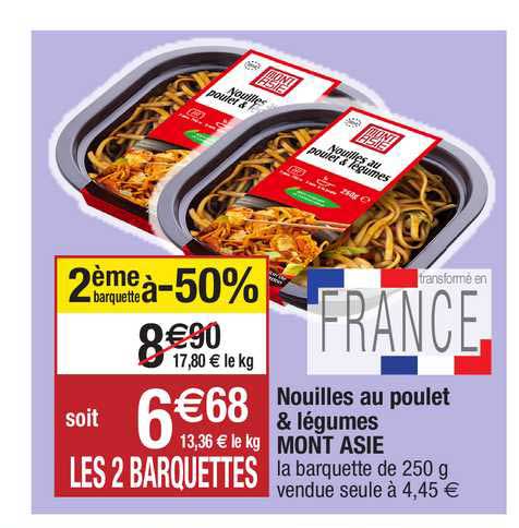 Nouilles Au Poulet & Légumes Mont Asie
