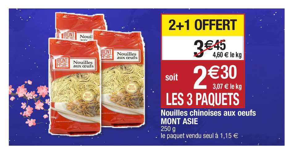 nouilles chinoises aux oeufs mont asie