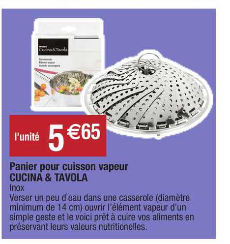panier pour cuisson vapeur cucuna & tavola