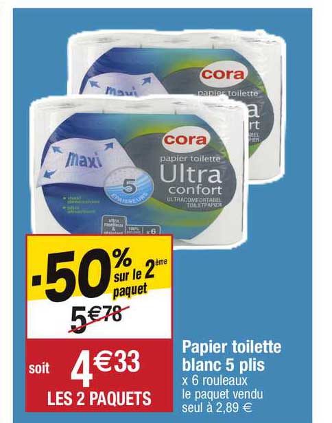 papier toilette blanc 5 plis