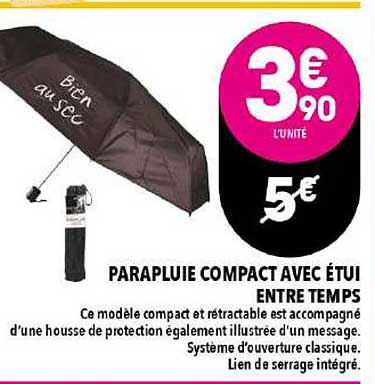 parapluie compact avec étui entre temps