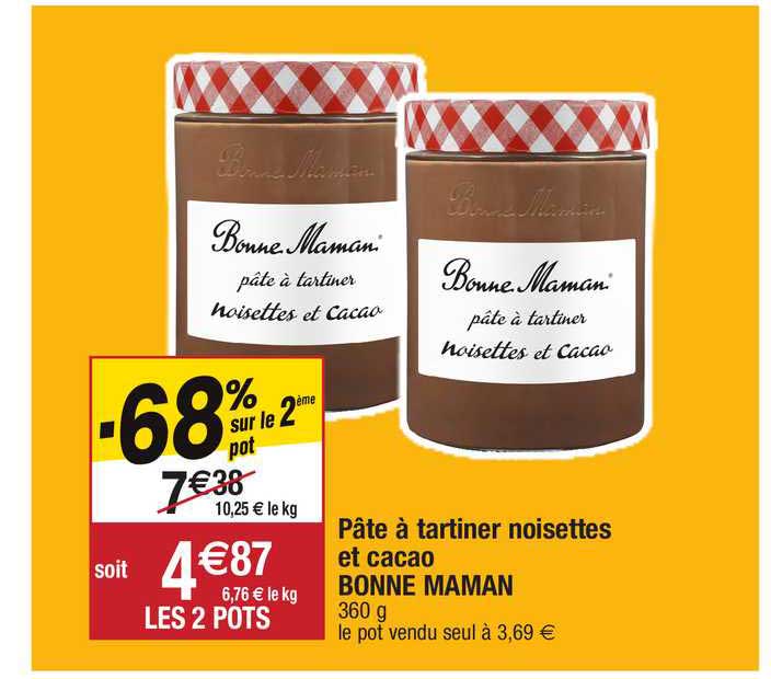 pâte à tartiner noisettes et cacao bonne maman