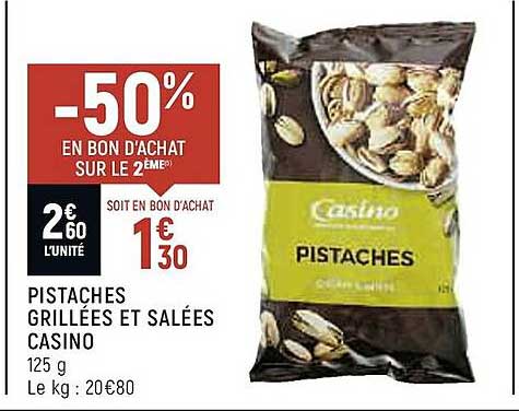 Pistaches Grillées Et Salées Casino