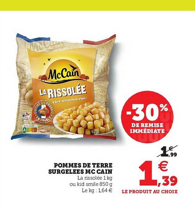 pommes de terre surgelées mc cain