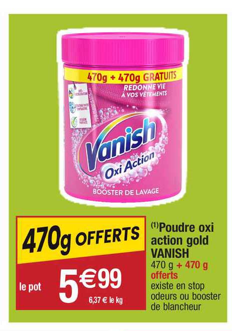 poudre oxi action gold vanish