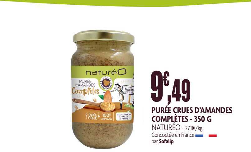 purée crues d'amandes complètes - 350 g