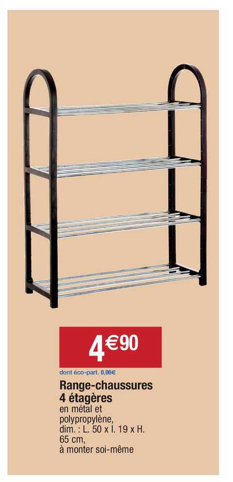 range-chaussures 4 étagères
