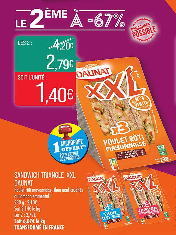 Sandwich Triangle Xxl Daunat