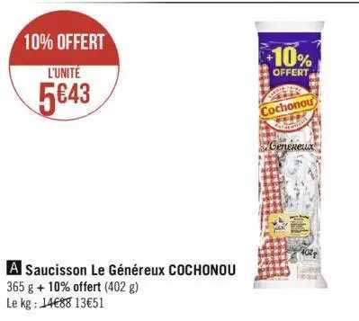 Saucisson Le Généreux Cochonou
