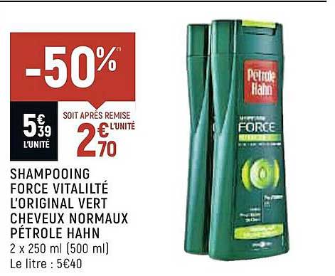 shampooing force vitalité l'original vert cheveux normaux pétrole hahn