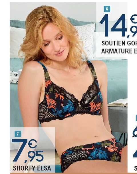 soutien gorge armature, shorty elsa