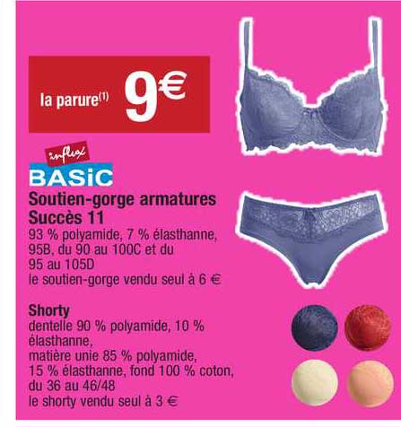 soutien-gorge armatures influx basic