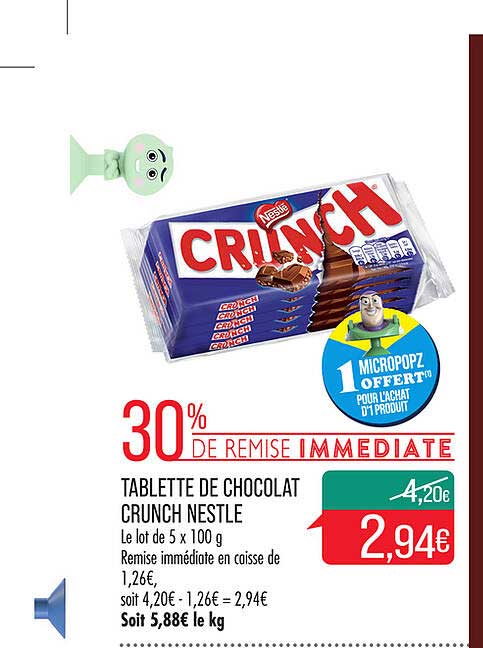 Tablette De Chocolat Crunch Nestlé