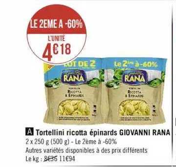 tortellini ricotta épinards giovanni rana