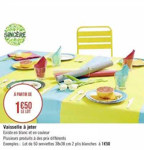 vaisselle à jeter