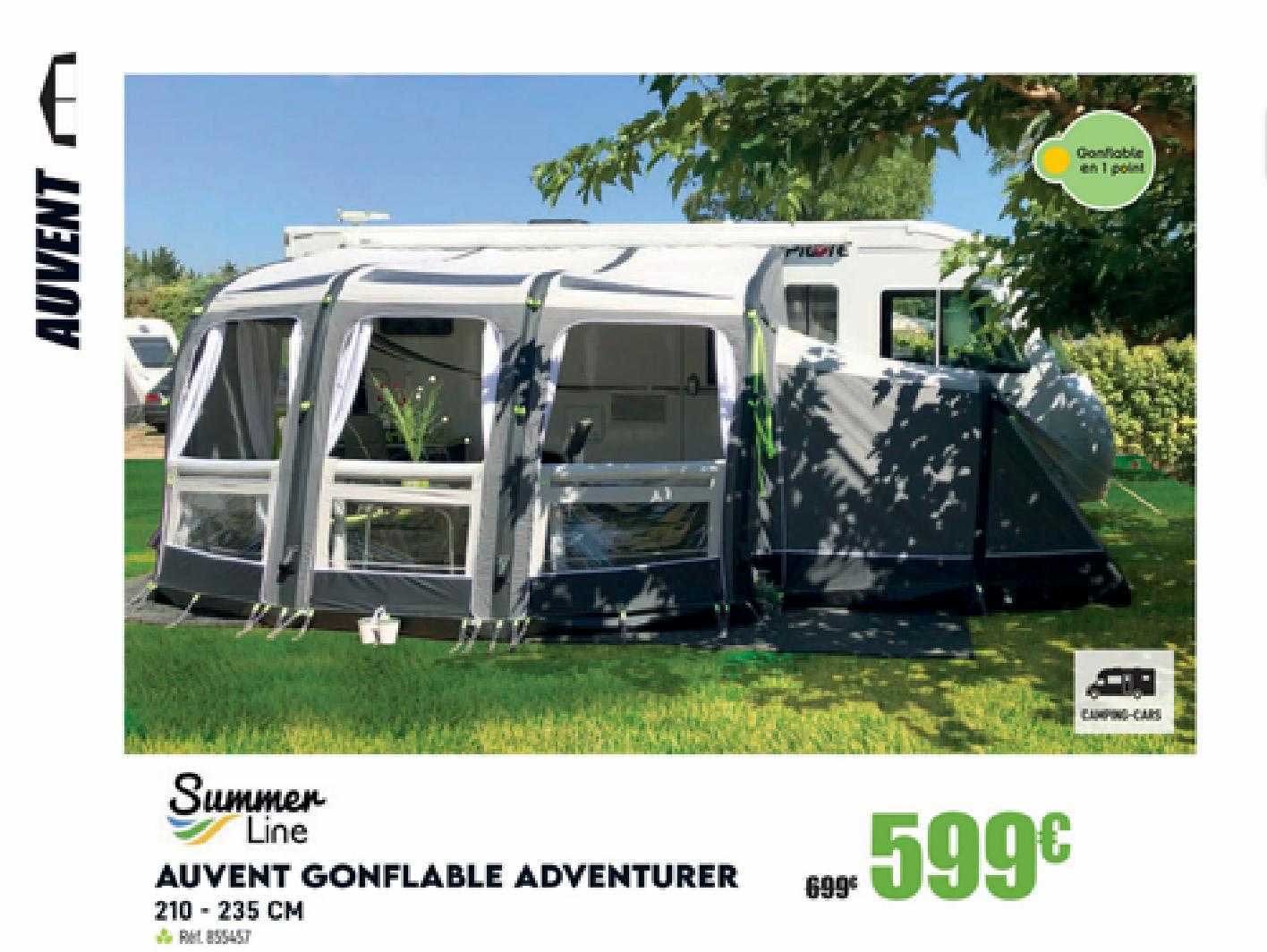 auvent gonflable adventurer summer line
